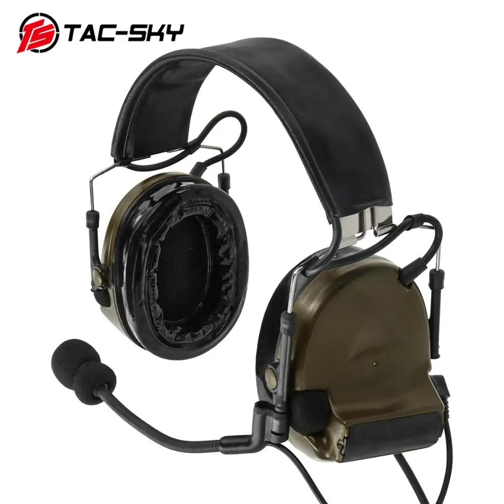 TS TAC-SKY C2 auriculares tácticos con cancelación de ruido para caza al aire libre, protección auditiva, Walkie Talkie COMTA II Headse - imagen 2