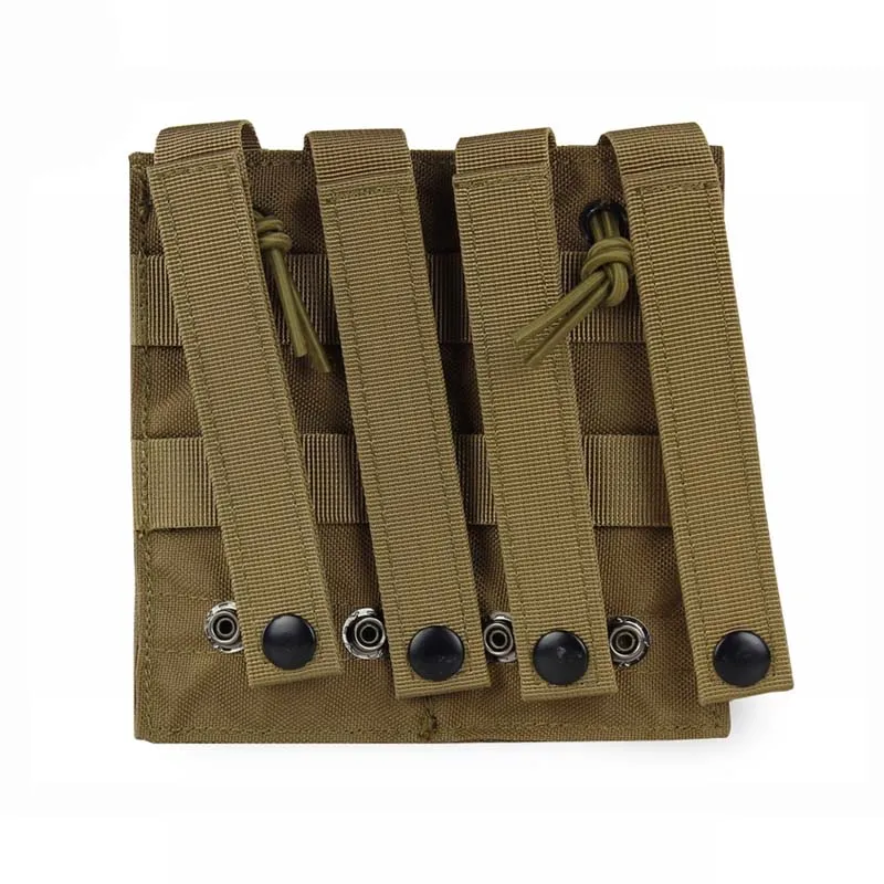 Chaleco MOLLE de caza del ejército, accesorios tácticos, bolsa de cartucho Triple 1000D, nailon, Paintball, Airsoft, bolsa de cargador individual/Doble - imagen 5