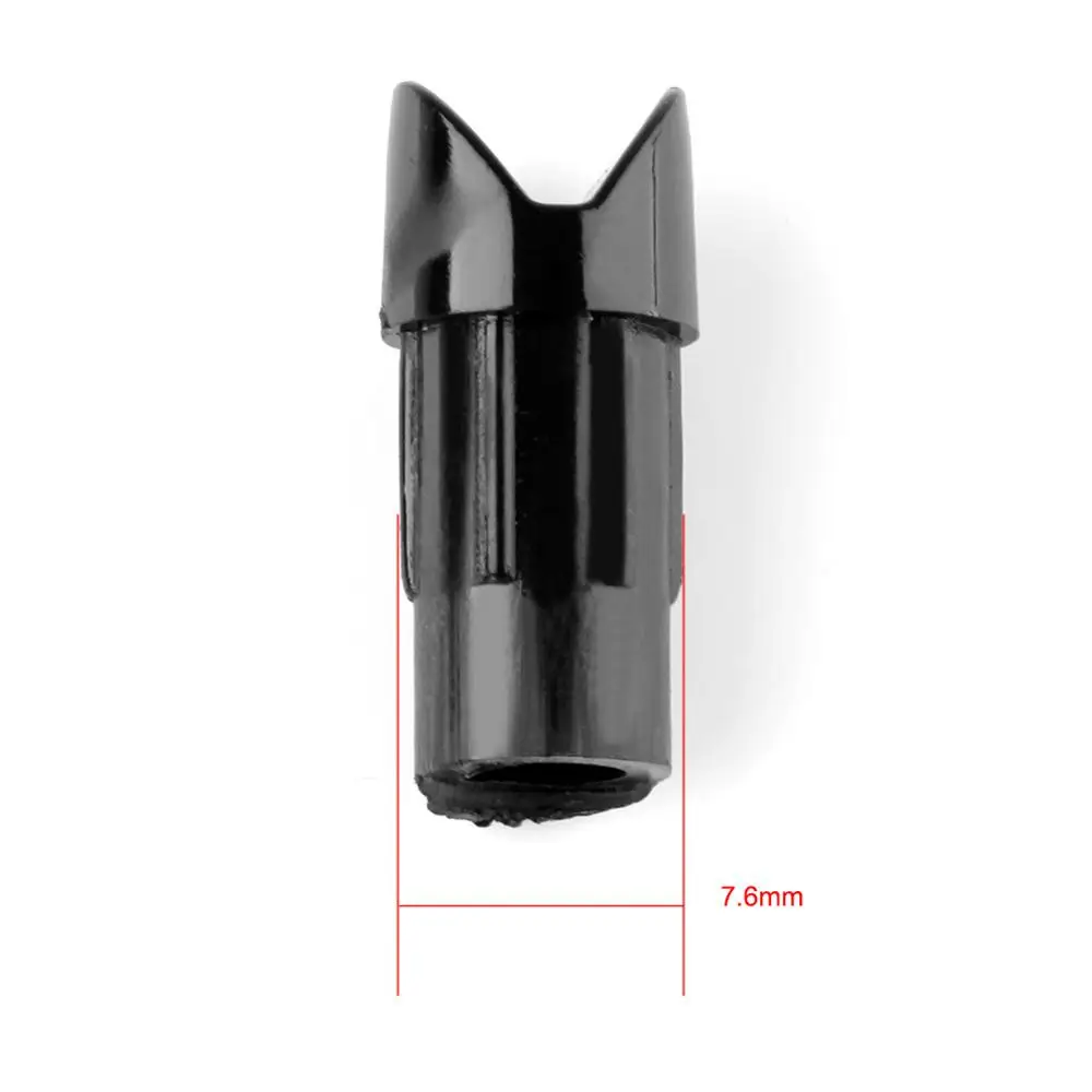 Pernos de Ballesta de media luna para tiro con arco, herramientas internas de flecha, eje ID 7,6mm OD 8,8mm, color negro, lote de 20 unidades - imagen 2