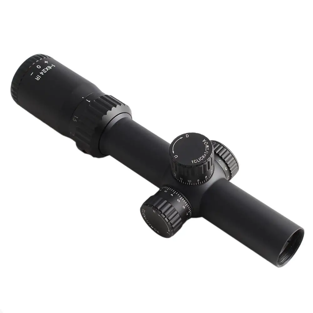 SPINA Optics-mira telescópica para rifle de caza, retícula compacta de Mil puntos para iluminar torretas, reinicio de bloqueo táctico, BM 1-6X24 - imagen 3