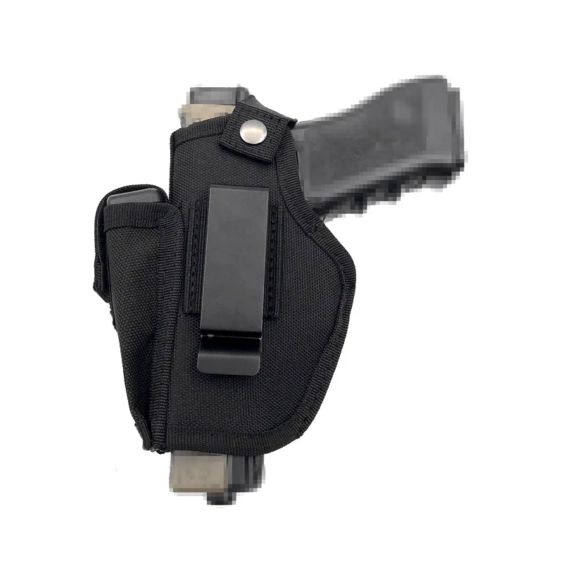 Pistolera táctica compacta derecha izquierda intercambiable, cinturón de caza oculto, accesorios de pistola con bolsa de cargador - imagen 5
