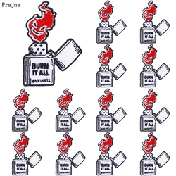 Prajna-Parches de mechero para ropa, 10 piezas, DIY, apliques Punk, parches bordados para planchar, pegatinas para ropa