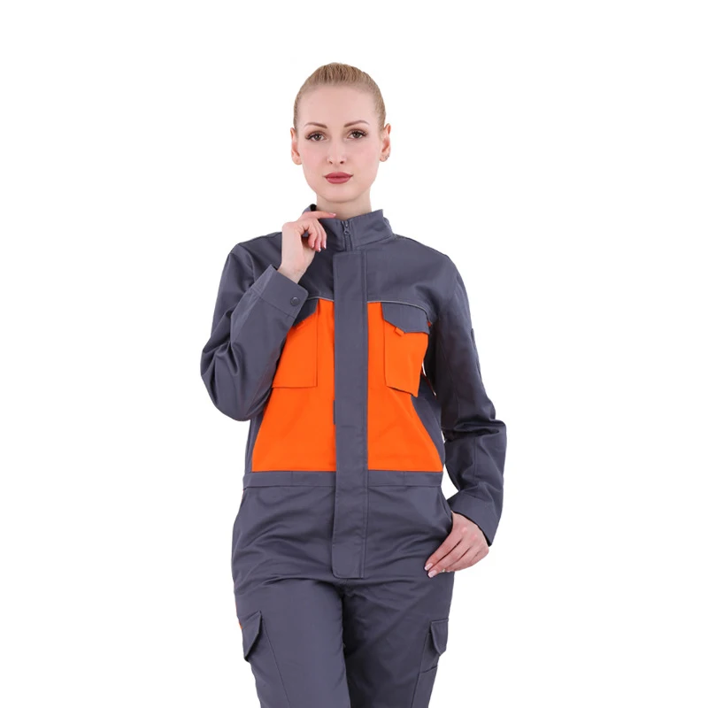 Ropa de trabajo para hombre y mujer, mono, mono con cuello levantado para primavera y otoño, reparadores de máquinas, soldador, monos de taller, uniforme de trabajo - imagen 5