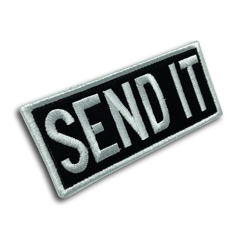 Enviar parches de alta calidad bordado creatividad insignia gancho y lazo brazalete 3D pegar en chaqueta mochila pegatinas - imagen 2