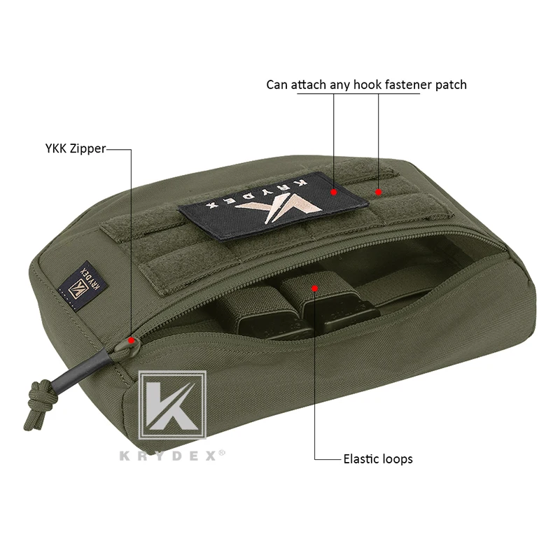 KRYDEX-Bolsa de descarga, riñonera RANGER VERDE, Kit de almacenamiento de herramientas tácticas, bolsa para portador de placa, chaleco táctico JPC AVS CPC APC RRV - imagen 5