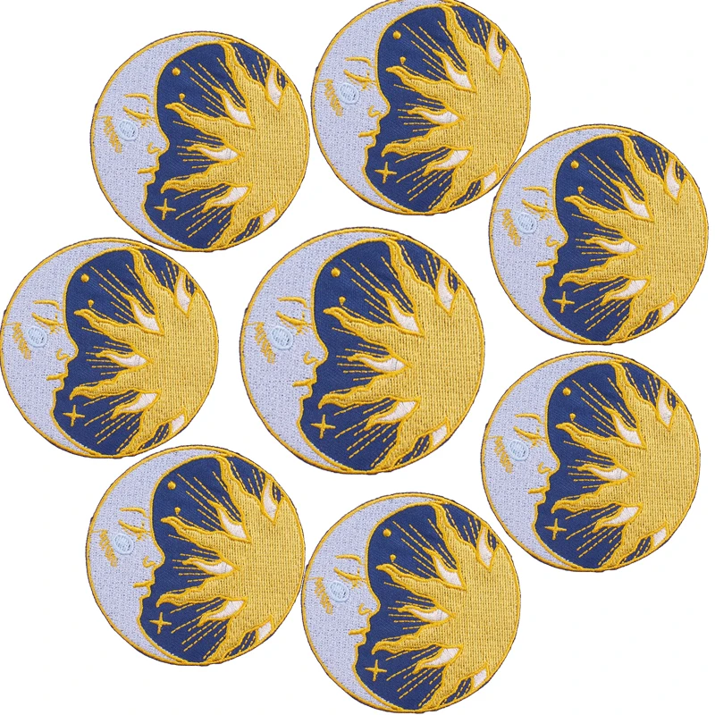 Prajna-parches bordados para ropa, parches termoadhesivos para exterior, apliques para ropa, insignias redondas, 10 piezas - imagen 3