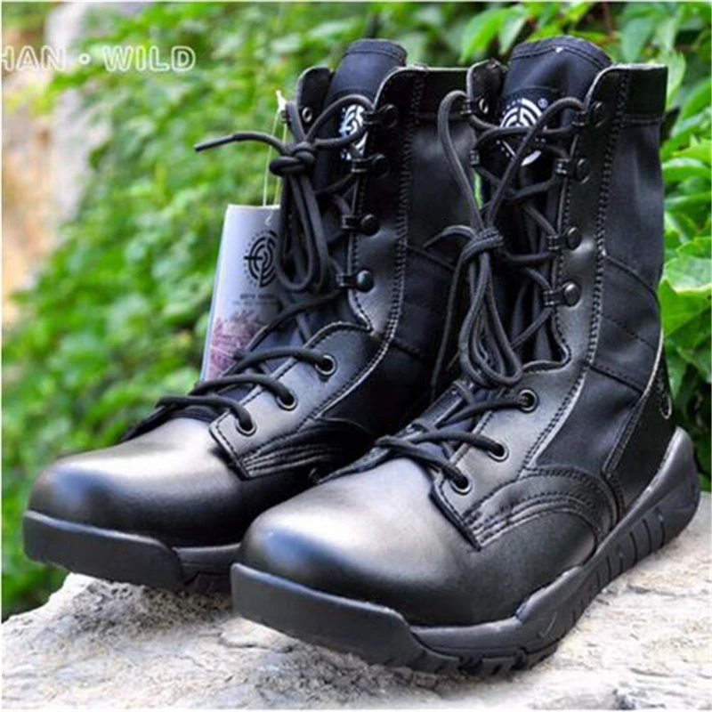 Botas militares de combate ultraligeras para hombre, calzado táctico militar para senderismo al aire libre, botines del ejército, zapatos de escalada, Verano - imagen 4
