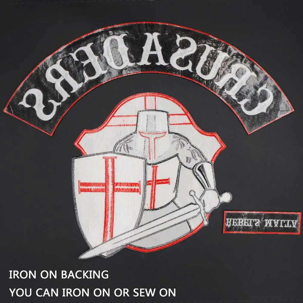 Crusaders Australia MC grande bordado Punk Biker parches ropa pegatinas Ropa Accesorios insignia - imagen 4