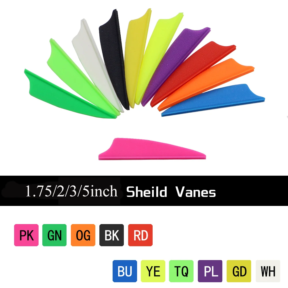 Flecha de pluma de plástico para exteriores, 60 Uds., 1,75/2/3/5 pulgadas, artesanal, arco y flechas de caza - imagen 2