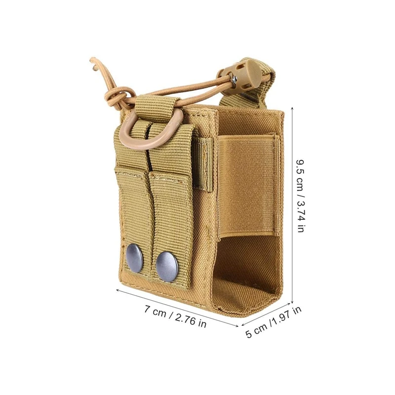 Bolsa táctica Molle para walkie-talkie, bolsa de caza de nailon, bolsillo para cintura, accesorios de caza - imagen 5