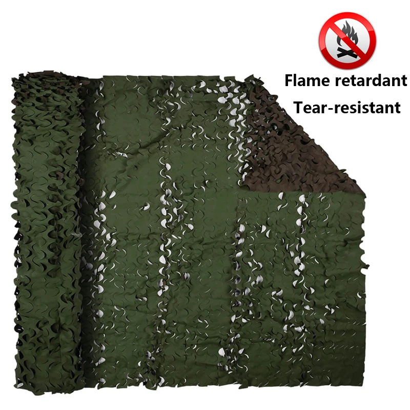 Red de camuflaje ignífuga para caza, cubierta de coche para acampar, senderismo, jardín en casa, toldo de fiesta, refugio solar en la playa, equipo de tienda - imagen 3