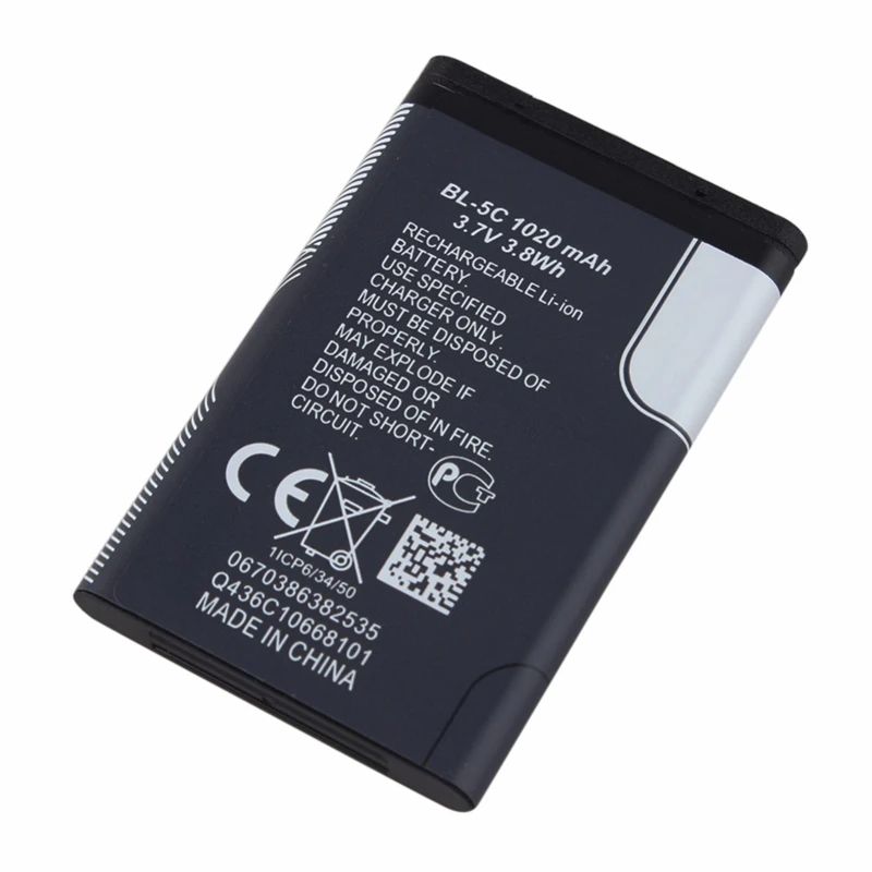 BL5C / BL-5C batería li-po de litio, 3,7 V, 1020mAh, para Nokia 6267, 6270, 6330, 6555, 6600, 6620, 6630, 1100, 1101, 1110, 1112, 1208 - imagen 3