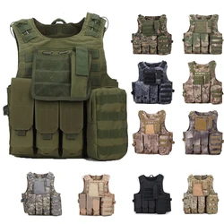 USMC Chaleco Táctico MOLLE de Airsoft con porta placas – Exterior