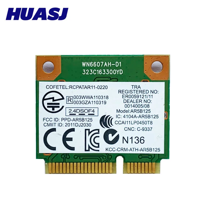 HUASJ-tarjeta WiFi DW1506 AR5B125 mini PCI-E, módulo WiFi 802.11b/GN para portátil Dell - imagen 2