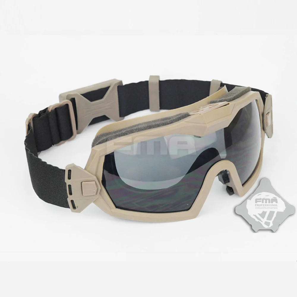 Gafas reguladoras FMA de protección, lentes tácticas para seguridad ocular, con ventilador, Airsoft Paintball, versión actualizada, LPG01BK12-2R - imagen 4
