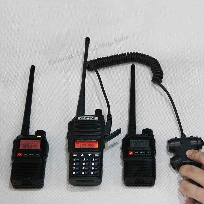 Auriculares tácticos duales Ptt para Z-TAC, cascos militares para Airsoft, caza y tiro, compatibles con Baofeng UV-82 PTT, accesorios Molle - imagen 3