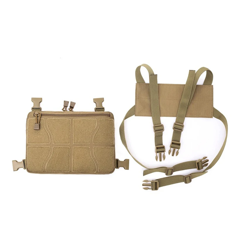 Bolsa de pecho con correa táctica Oxford 1000D, bolsa Molle militar ajustable, bolso de hombro, chaleco Airsoft de caza para hombres - imagen 5