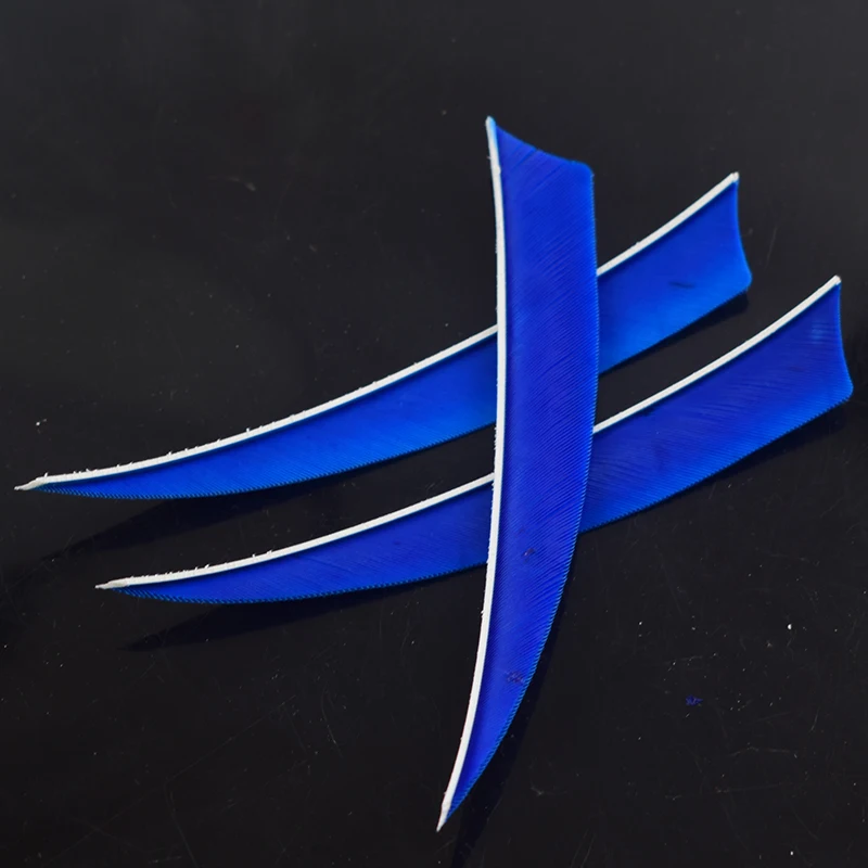 50 Uds. Taza de plumas de pavo de 4 pulgadas, Fletches de tiro con arco, plumas de flecha, accesorios de flecha de caza para flecha DIY - imagen 4