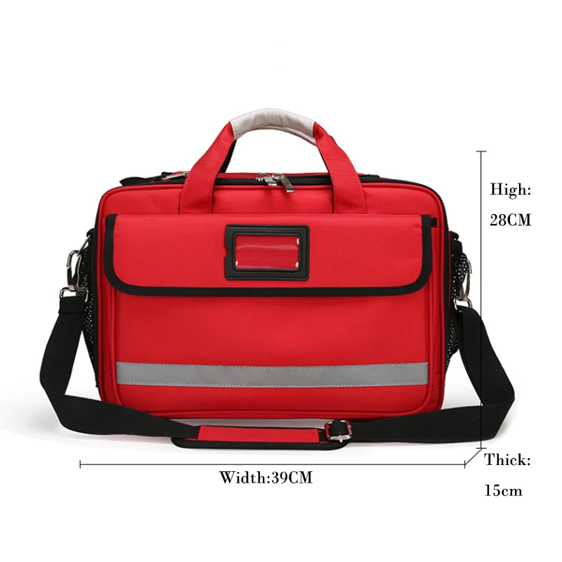 Bolsa médica de primeros auxilios para rescate de emergencia al aire libre, bolsa de gran capacidad vacía, impermeable, multibolsillo, bolsas de nailon para viajes deportivos - imagen 5