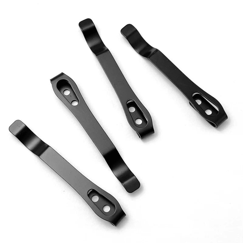 Clip para cuchillo de bolsillo plegable, Clip trasero de acero inoxidable para accesorios de cuchillos DIY, Clip trasero, Clip trasero para cuchillo plegable personalizado, 1 unidad - imagen 3