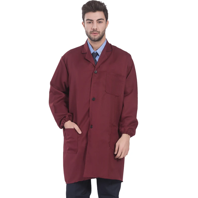 Chaqueta de laboratorio de ropa de trabajo, uniforme de ropa de laboratorio, almacén de portero, taller de Química eléctrica mecánica, bata duradera, abrigos de uniformes - imagen 4