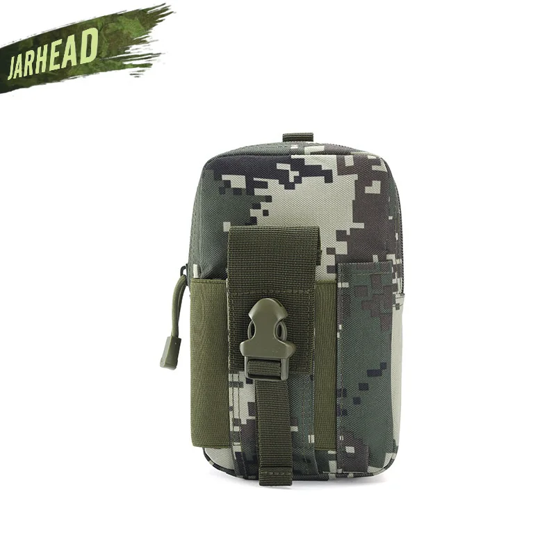 Bolsillo táctico de camuflaje para la cintura, bolsa multifunción impermeable para deportes al aire libre, correr, bolsillos deportivos para móviles - imagen 4