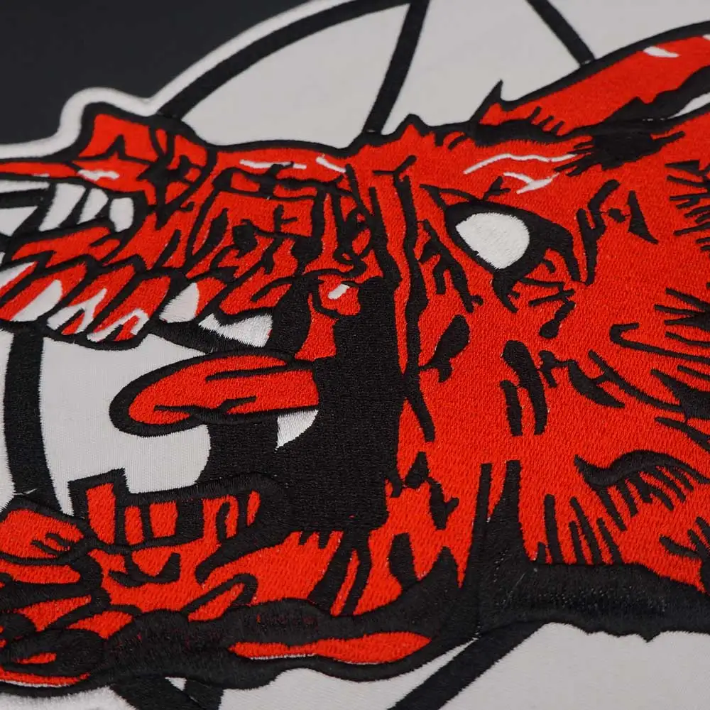 Six.six.six Valle de Sangre, parches de motociclista Punk bordados grandes, pegatinas para ropa, accesorios de ropa, insignia - imagen 5