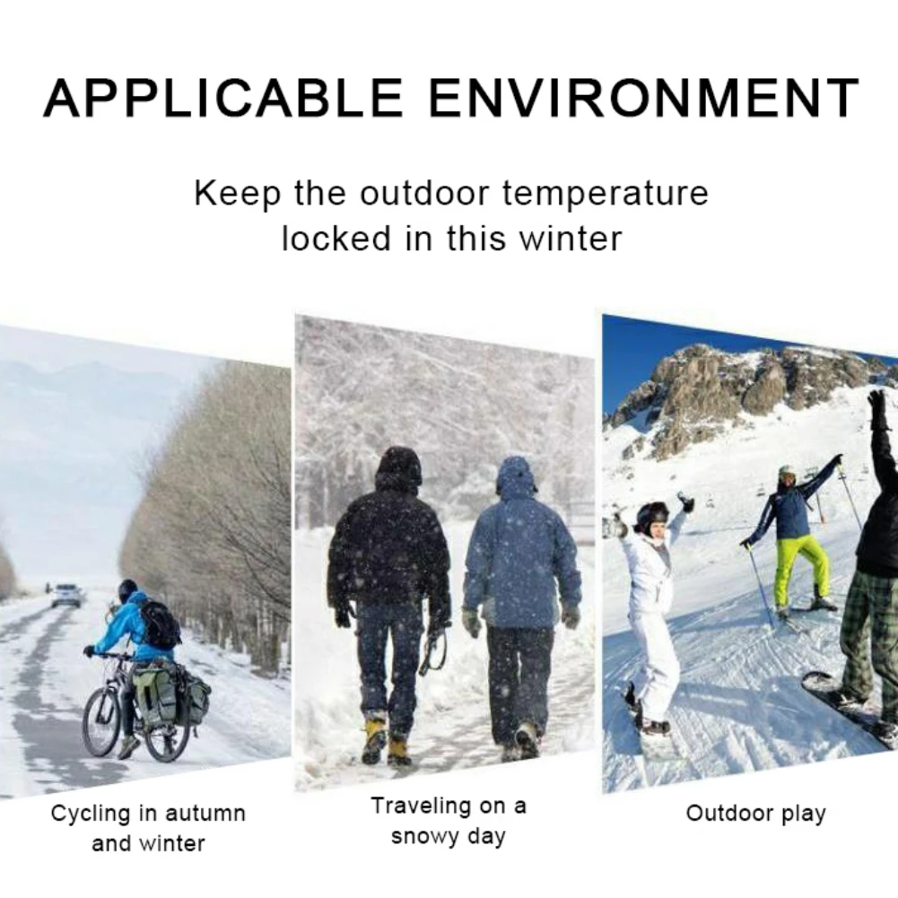 Pasamontañas para hombre, gorros de esquí y ciclismo, capucha de lana, máscara facial a prueba de viento, calentador de cuello para exteriores, gorros de pasamontañas térmicos de lana para bicicleta de invierno - imagen 5