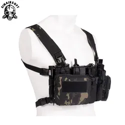 Chaleco táctico MOLLE 500D nailon con porta cargadores