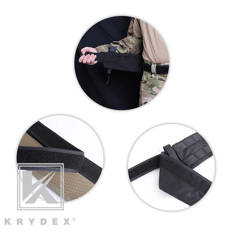 KRYDEX-Cinturón con forro interior sin hebilla para hombre, táctico de S-XXXL de 1,5 pulgadas, forro de bucle de nailon, cinturón negro con parte trasera interior, equipo de tiro de caza - imagen 5