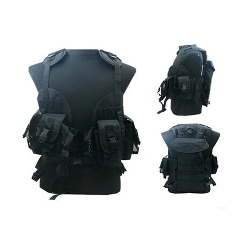 Chaleco táctico asalto MOLLE con hidratación para airsoft camuflaje - imagen 4