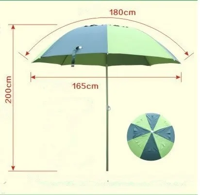 Toldo plegable impermeable para pesca al aire libre, sombrilla Universal Anti UV para descanso en la playa, Camping, 1,8 m - imagen 2