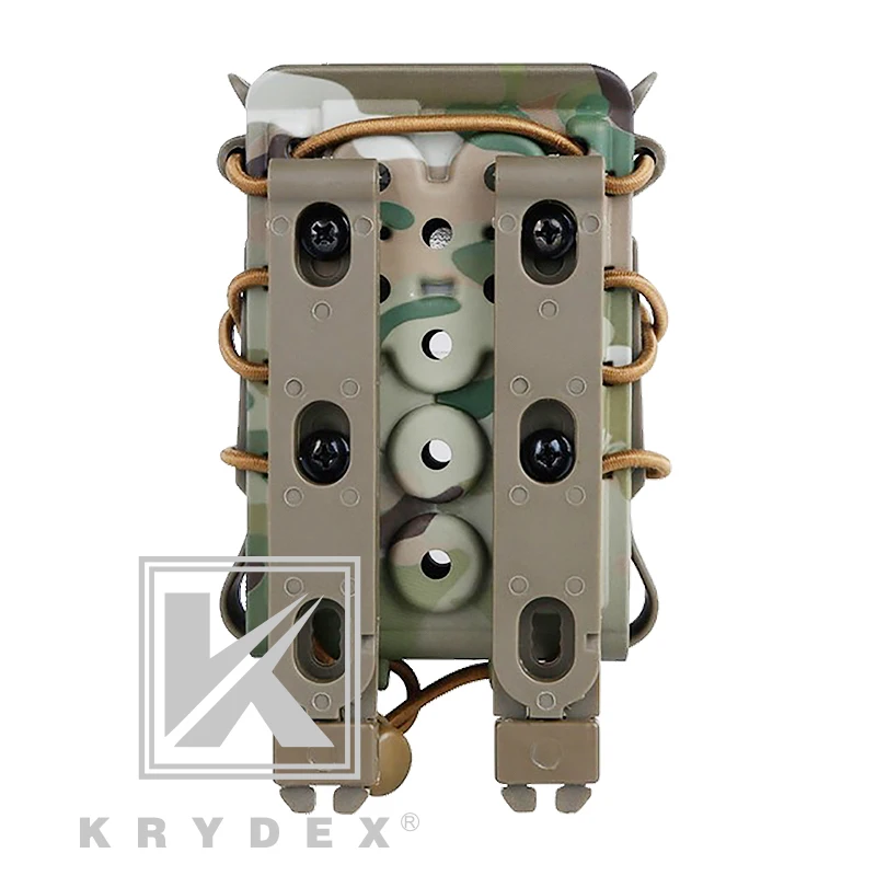 KRYDEX-funda táctica MOLLE 5,56, 7,62, 9mm, para Rifle, pistola, cargador, portador Mag, soporte para M4 AK, caza, pistola de tiro, Airsoft - imagen 4