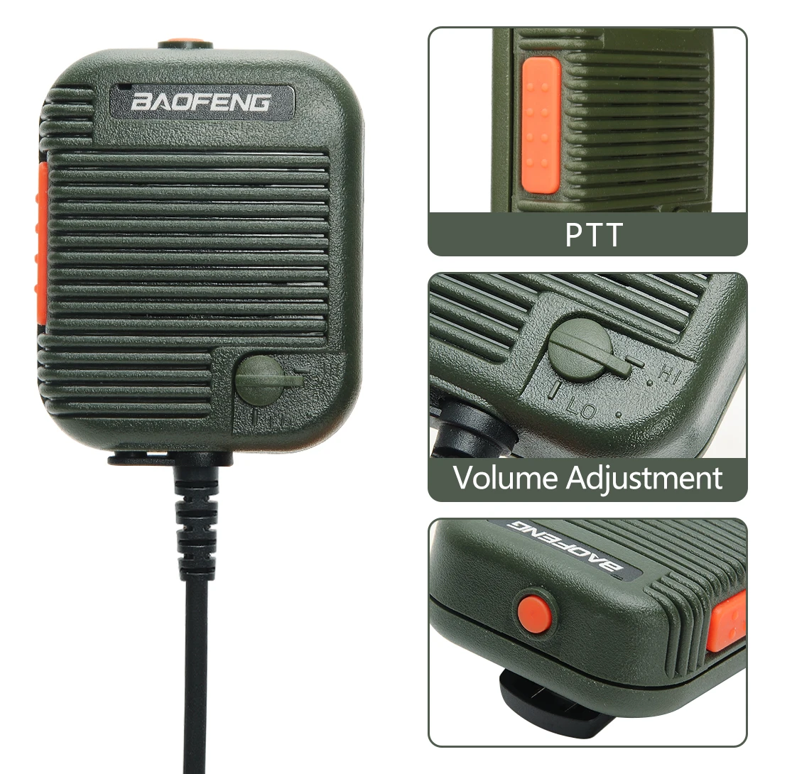 Baofeng AR-152 micrófono táctico con altavoz para walkie talkie - imagen 2