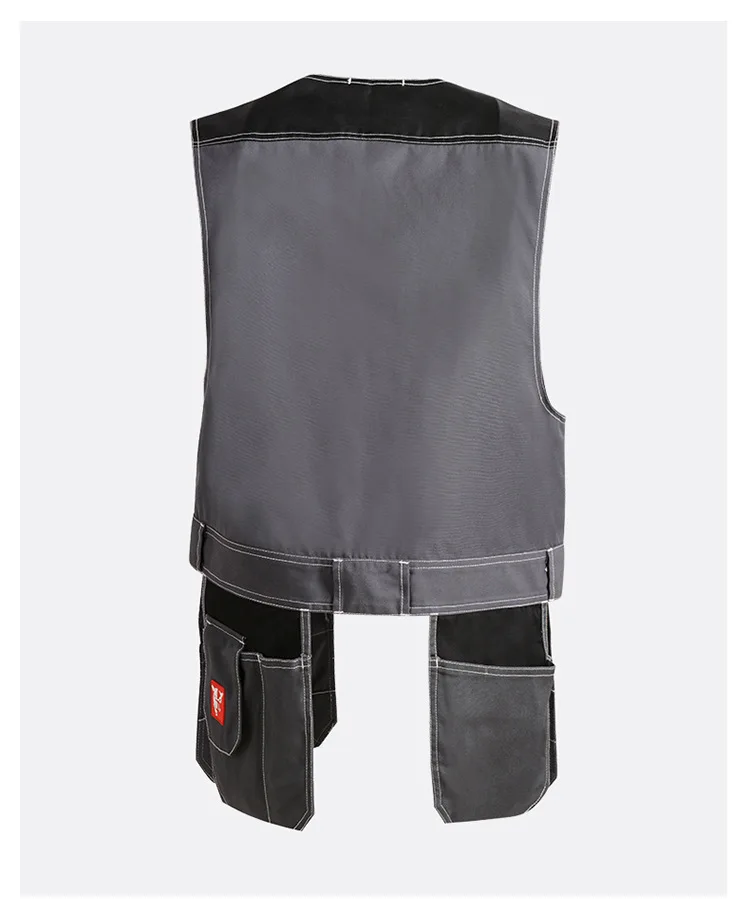 Chaleco de trabajo multibolsillo para hombre, ropa de trabajo multifuncional de talla grande para electricista, decoración de mantenimiento de automóviles, procesamiento mecánico - imagen 5