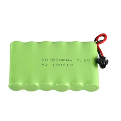 Batería recargable NiMH 7.2V AA 1800mAh para RC y juguetes