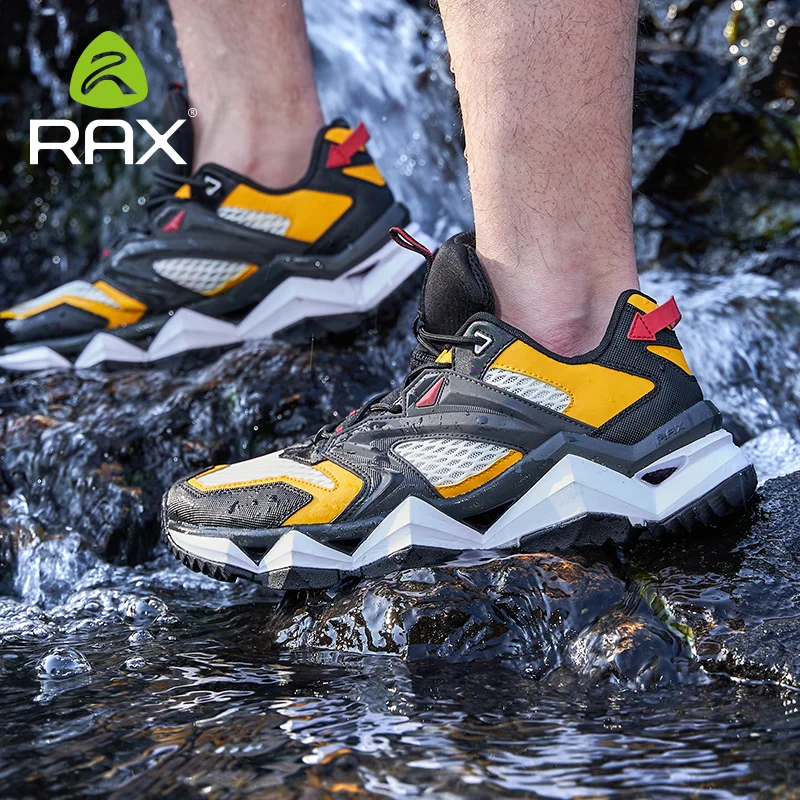 RAX, zapatos de senderismo para hombre, zapatillas transpirables para exteriores, botas de Trekking de malla para hombre, zapatos de caza para senderismo, escalada, zapatos de tobillo para caminar - imagen 3