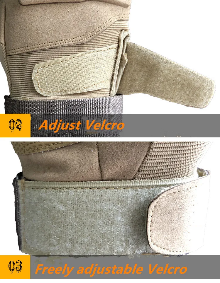 Guante Militar Táctico Medio Dedo - Sistema de cierre
