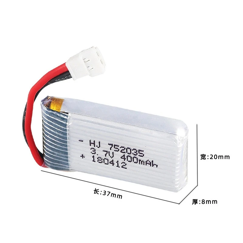 3,7 V 400mAh 35C Lipo batería y cargador de batería para X4 H107 H31 KY101 E33C E33 U816A V252 H6C recambio de drones cuadricóptero RC - imagen 4