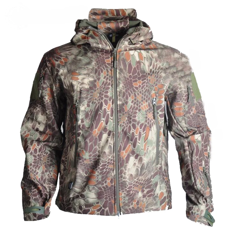 Abrigo impermeable con capucha para hombre, traje de caza táctico militar, chaqueta deportiva de montañismo y acampada, chaqueta cálida del ejército - imagen 5