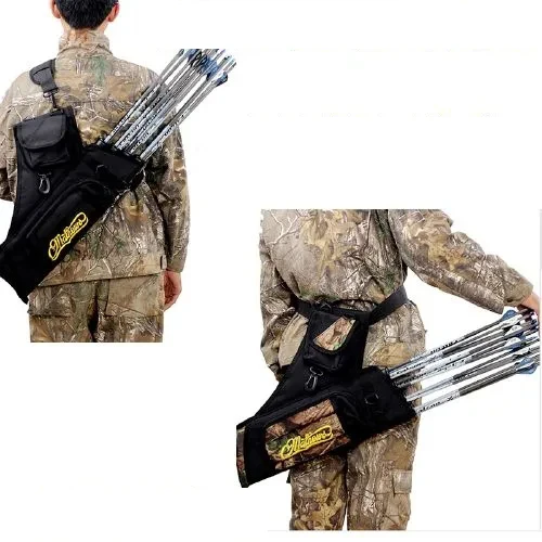 Tiro con arco 4 tubos flechas aljaba llevar bolsa de tiro con arco soporte de flechas con cinturón ajustable para caza arco compuesto arco recurvo - imagen 2