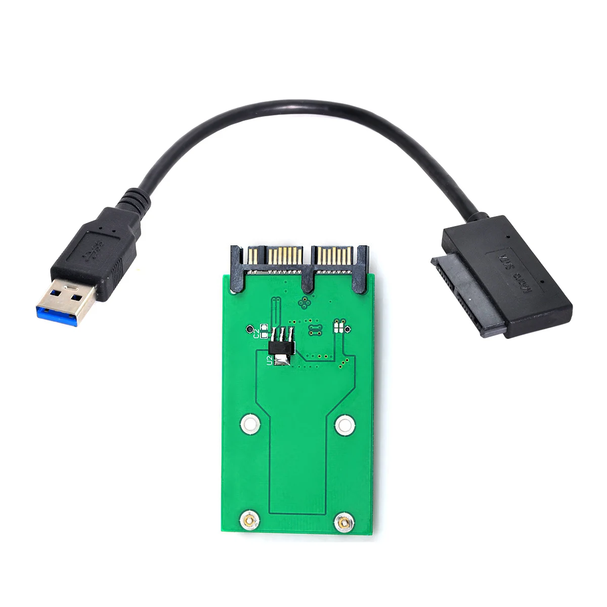 Chenyang-Adaptador USB 3,0 a mSATA, 50Pin SSD y 1,8 "Micro SATA 7 + 9, 16 Pines, tarjetas adicionales PCBA - imagen 2