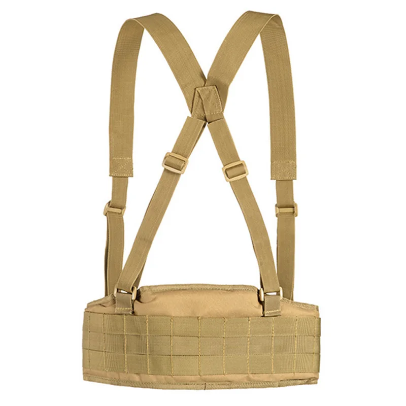 Cinturón táctico Molle para hombre, chaleco en forma de H, faja de cintura del ejército con correa para el hombro, suave, acolchado, ajustable, para caza - imagen 3