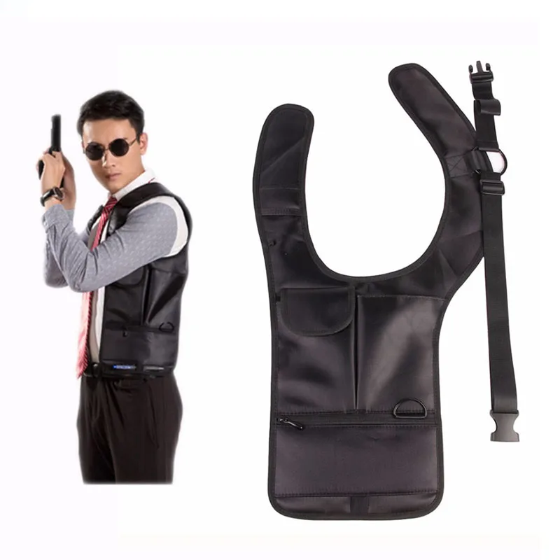 Bolsa táctica Invisible para axila, mochila antirrobo para agentes del Fbi, billetera Personal oculta, bolsa Molle negra, izquierda y derecha disponible, 2020 - imagen 4