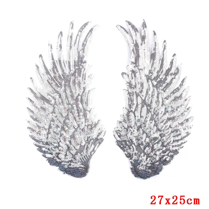 Parches de alas de Ángel para ropa, parches grandes para ropa, parche grande de lentejuelas, parche Diy, aplique de lentejuelas, parche para planchar - imagen 4