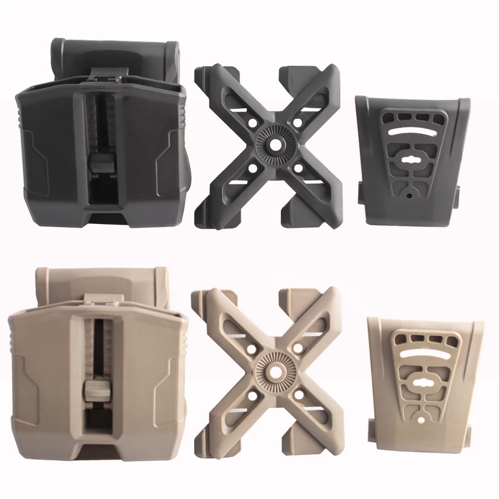 Bolsa táctica para revistas de pistola Glock 17/19/22/23/25/26/27/31/32/33/34/35/37 PG-9 9mm pistolera para cinturón de paleta Attanchment - imagen 3