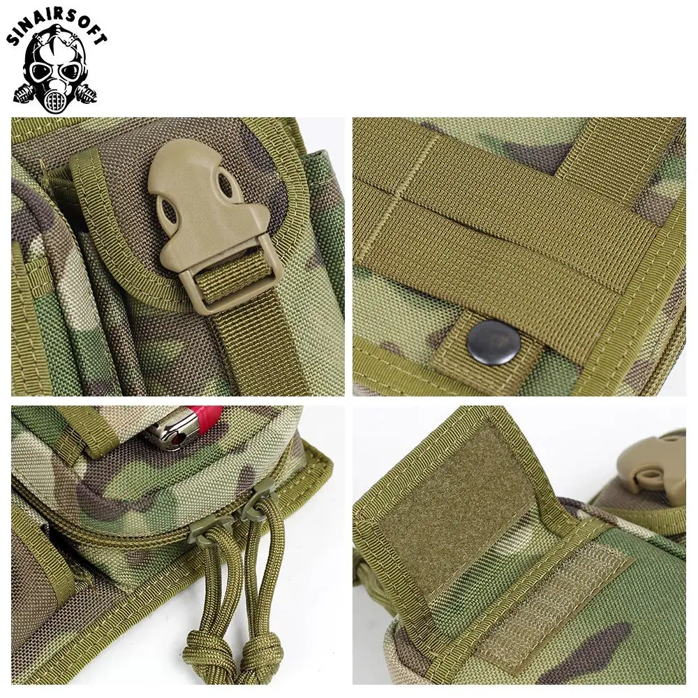 SINAIRSOFT-riñonera táctica Molle para hombre, bolso de nailon resistente al agua, multifunción, informal, pequeño, para teléfono móvil y caza - imagen 5