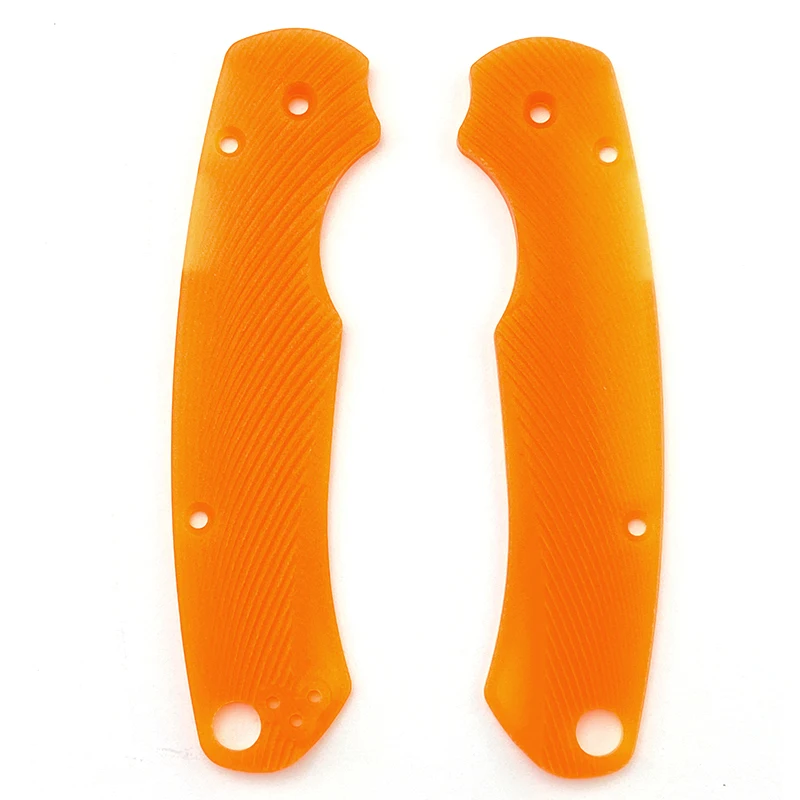 Parche de mango de hoja compuesta G10 naranja Para Cuchillo de araña C81 Para 2, Material de parche personalizado antideslizante, accesorios de bricolaje, 1 par - imagen 3