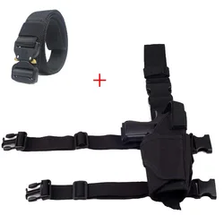 Pernera táctica MOLLE Airsoft caza – Funda de pierna regulable