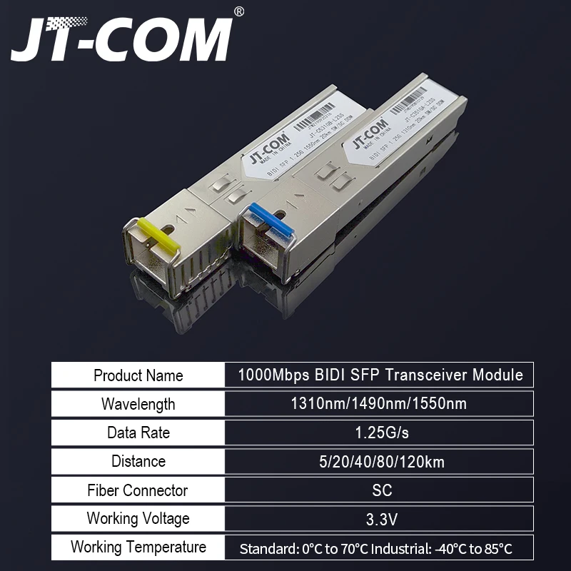 ¡Envío gratis! 2 piezas Módulo SFP Conector SC Gigabit DDM BIDI mini gbic 1000Mbps SC SFP Transceptor de fibra óptica Otdr Módulo de transceptor óptico 5-120km Compatible con Mikrotik Cisco TP-Link Switch - imagen 3